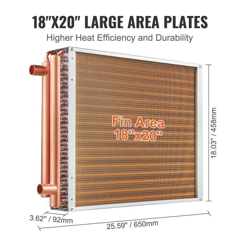 VEVOR Heat Exchanger Water to Air, 18