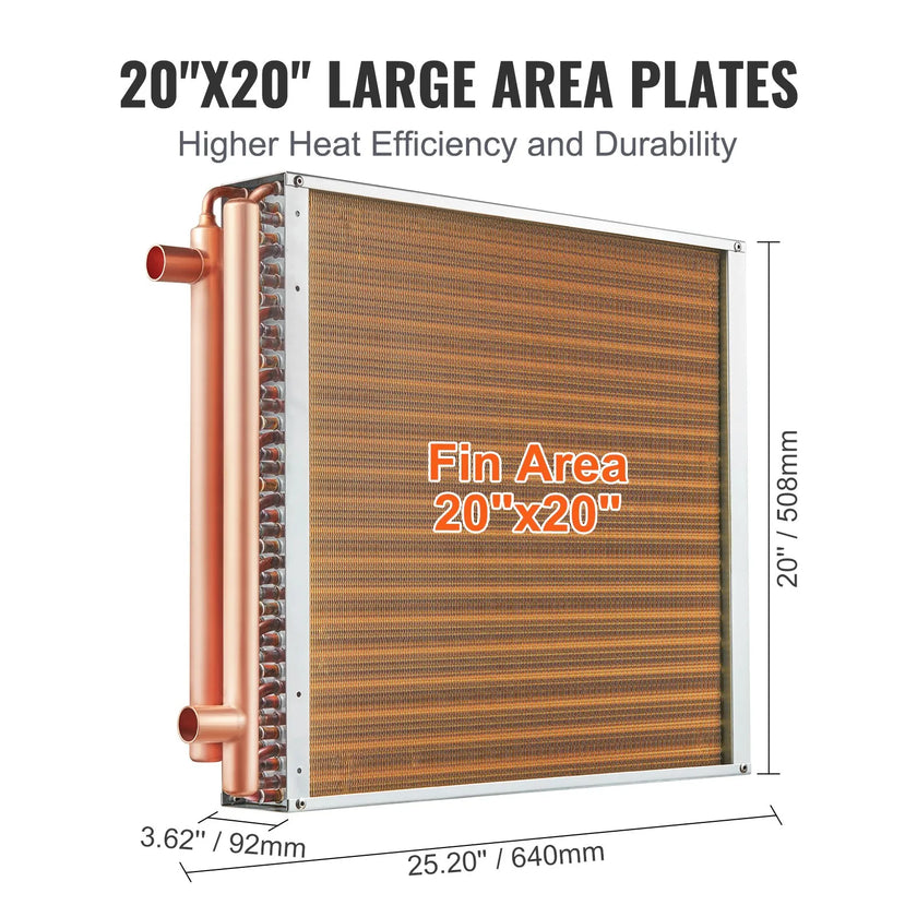 VEVOR Heat Exchanger Water to Air, 20