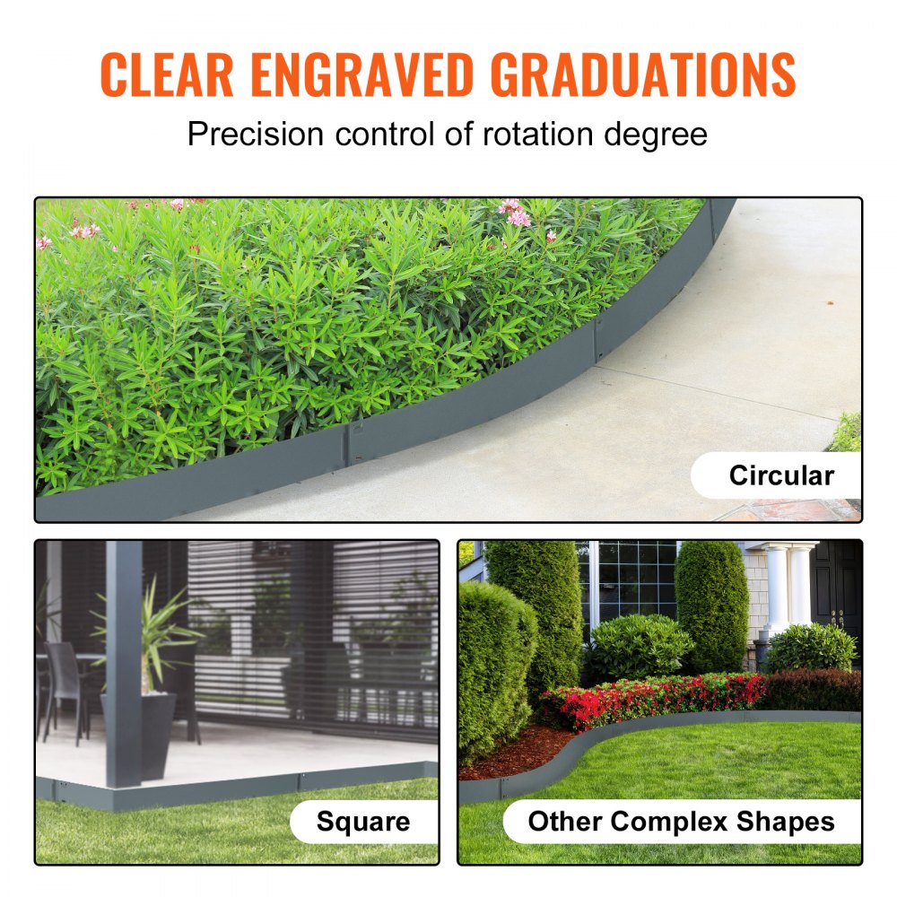 VEVOR Steel Landscape Edging, 5-pack Steel Garden Edging Borders, 39