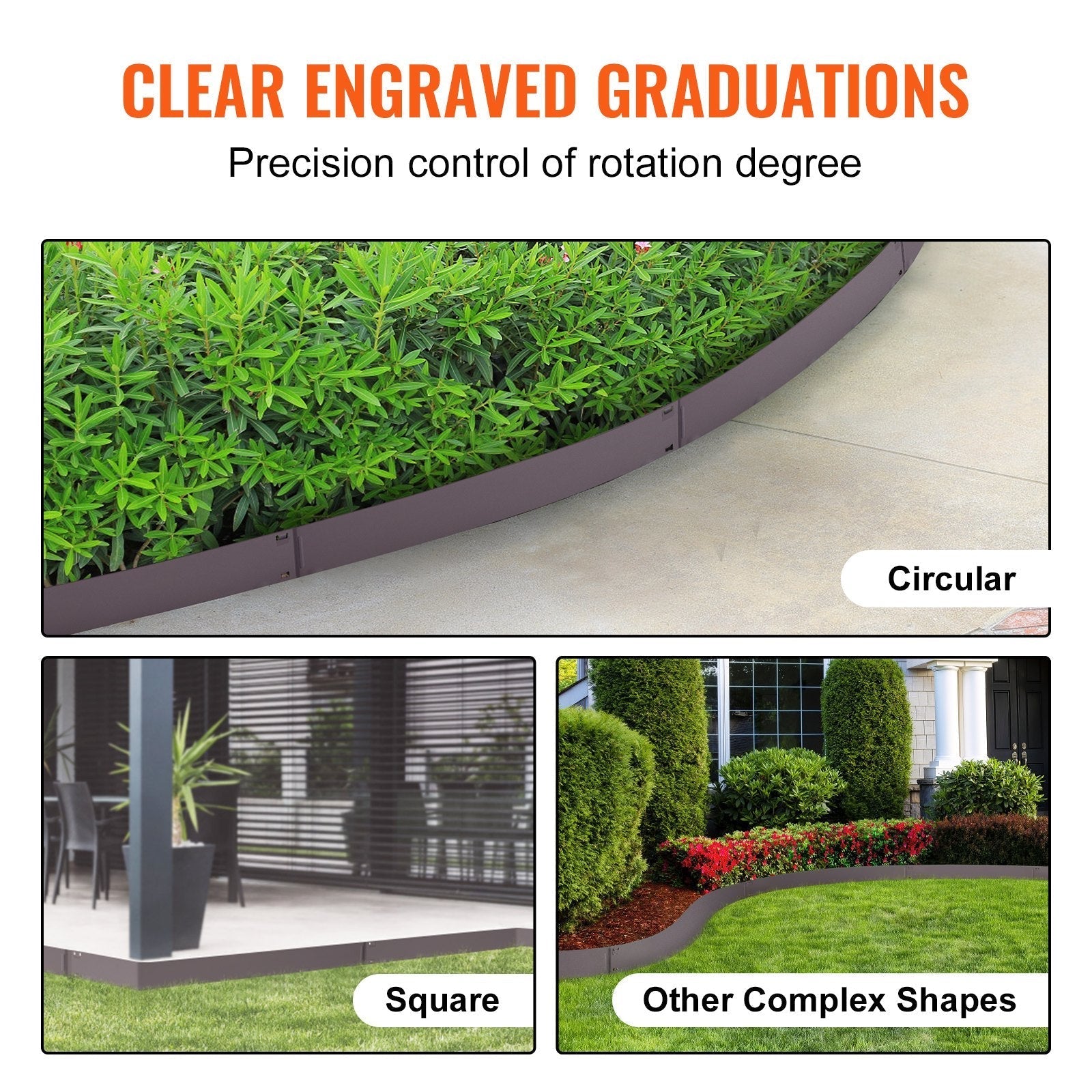 VEVOR Steel Landscape Edging, 5-pack Steel Garden Edging Borders, 39