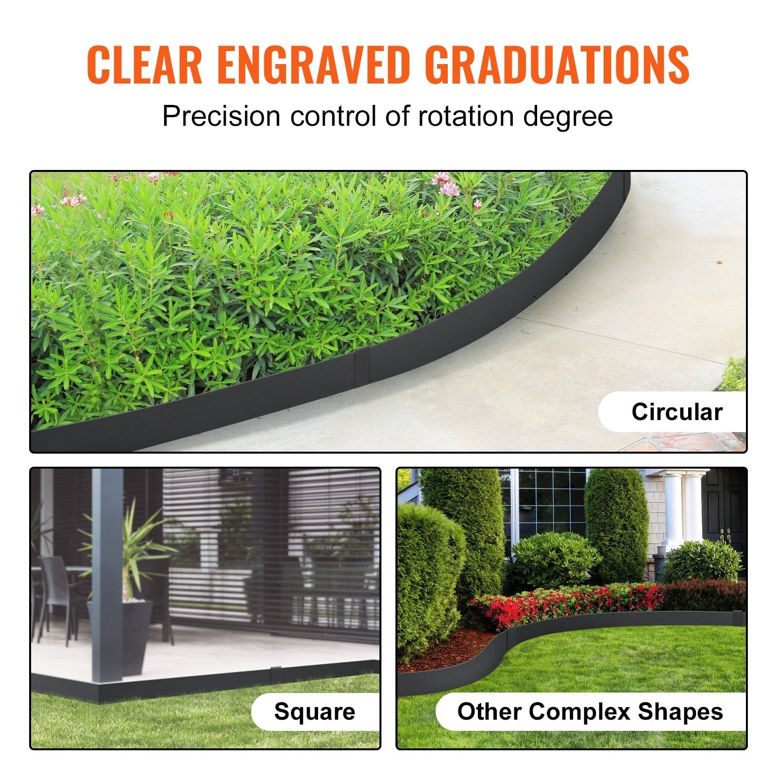 VEVOR Steel Landscape Edging, 4-pack Steel Garden Edging Borders, 40