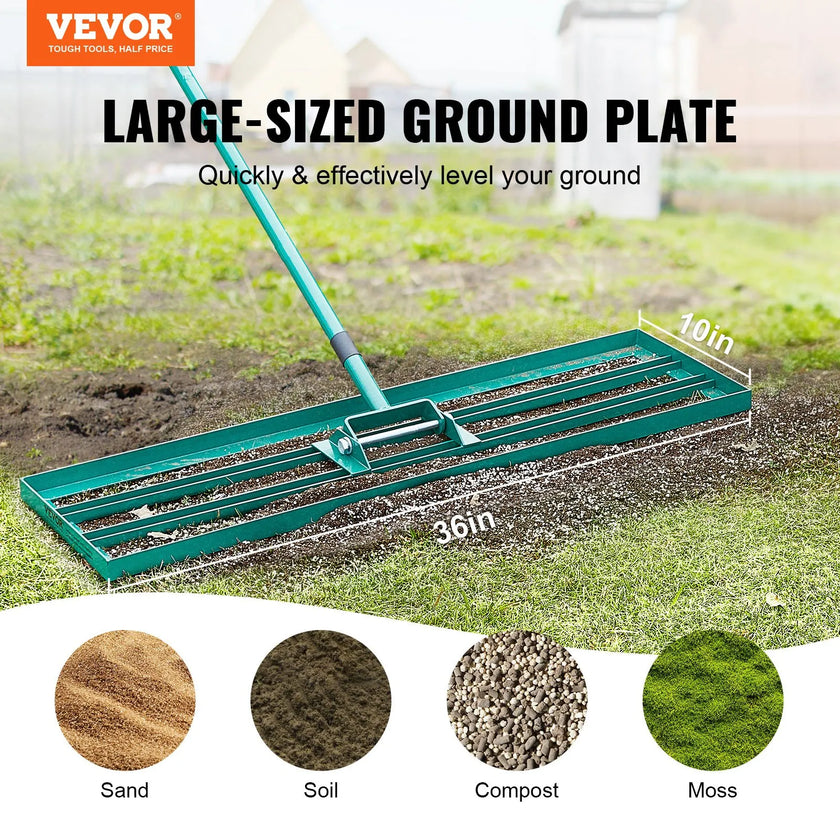 VEVOR Lawn Leveling Rake, 36