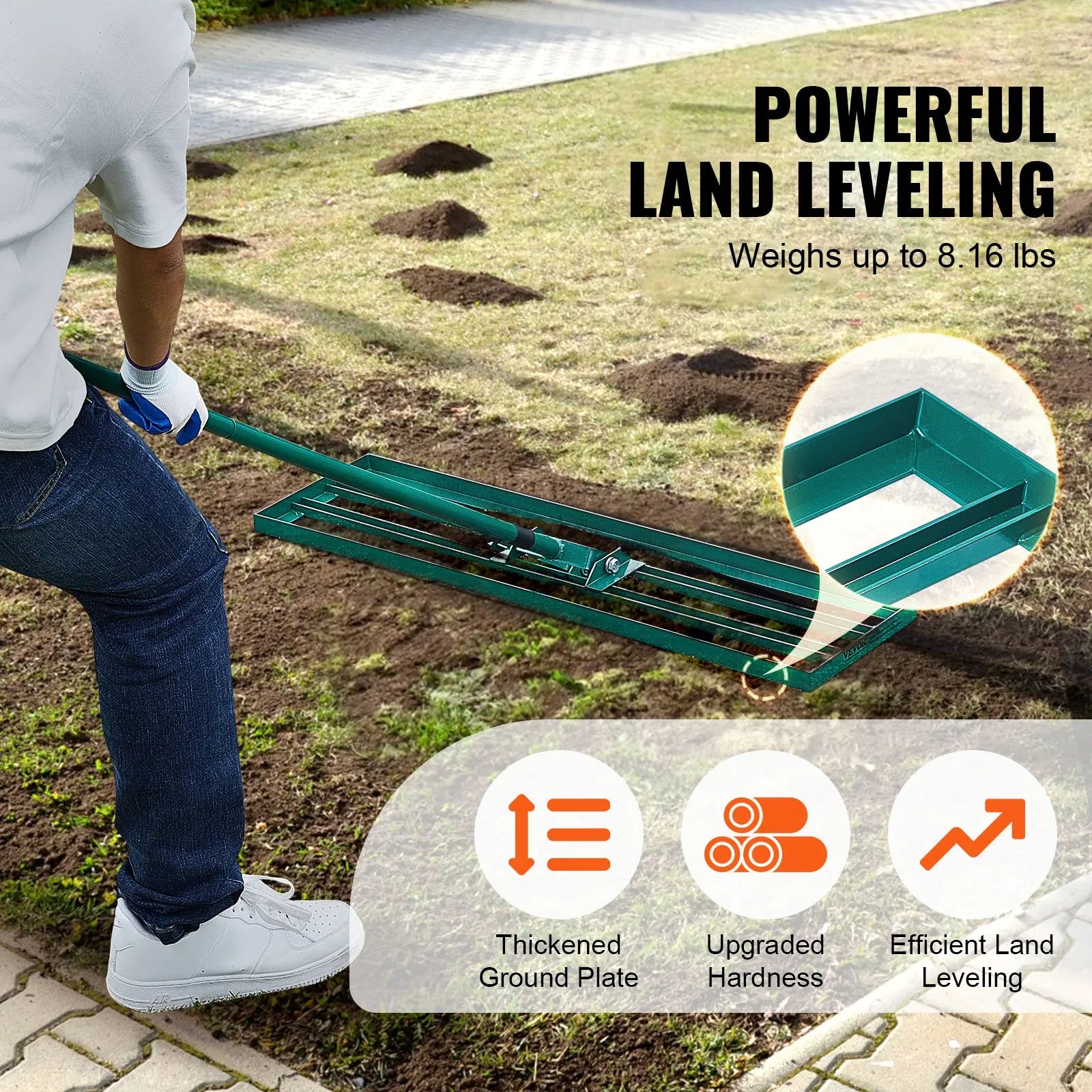 VEVOR Lawn Leveling Rake, 36