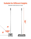 VEVOR 10x17in Lawn Leveling Rake 78 in Adjustable Handle for Yard Golf Court