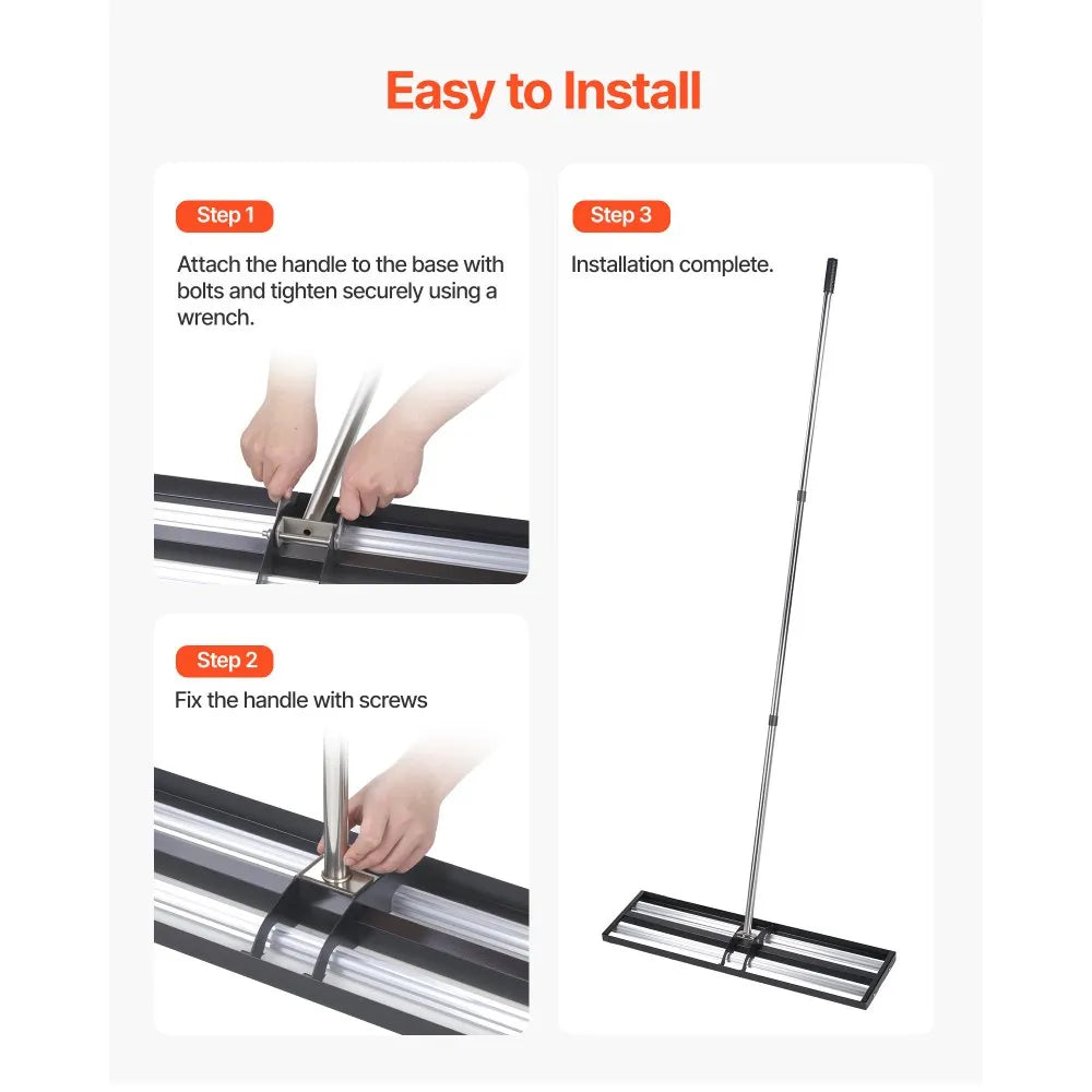 Updated Lawn Leveling Rake with Roller – 36