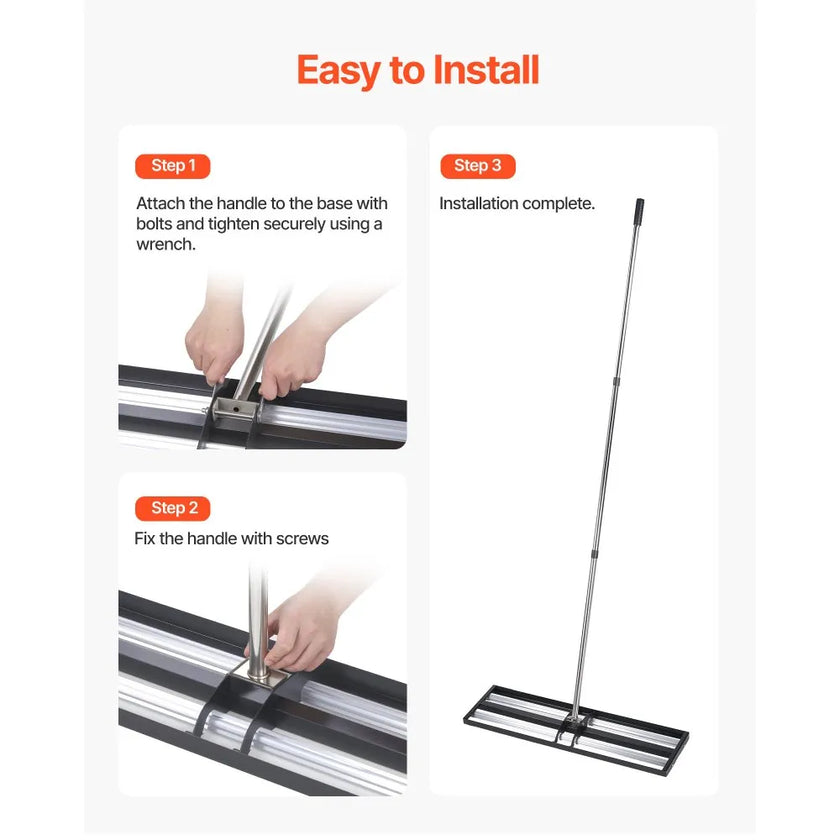 Updated Lawn Leveling Rake with Roller – 36
