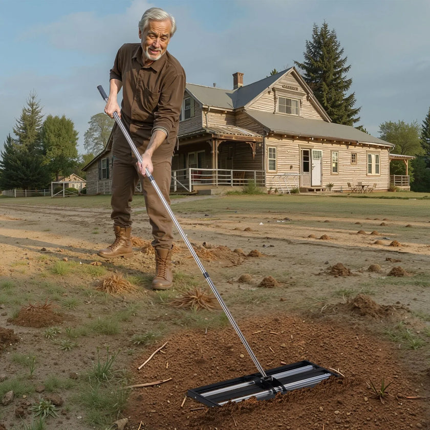 Updated Lawn Leveling Rake with Roller – 36
