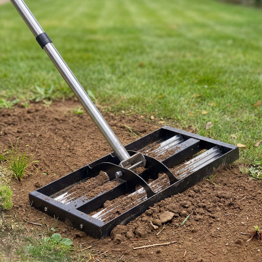 VEVOR Lawn Leveling Rake with Rollers, 17