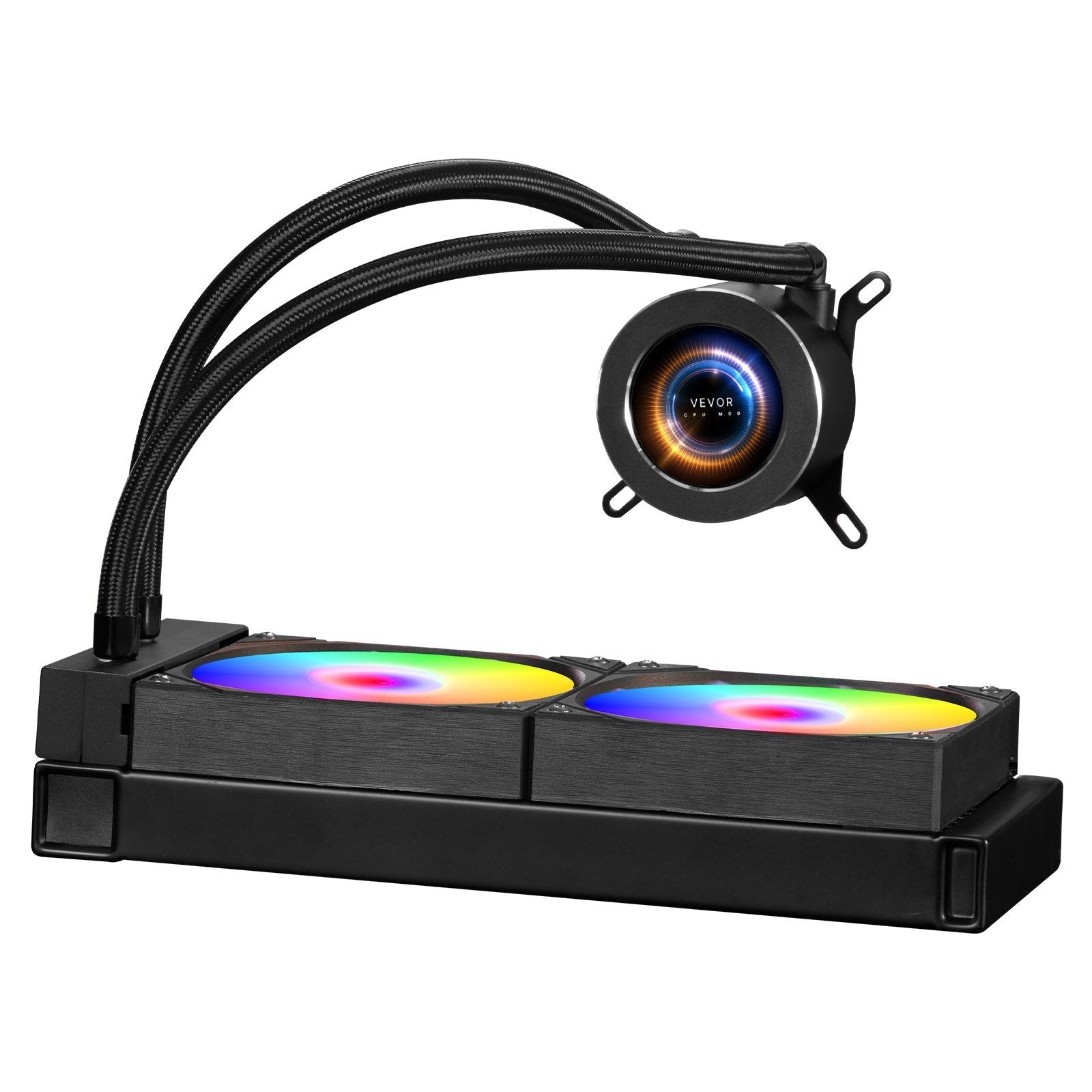 VEVOR CPU Liquid Cooler AIO CPU Water Cooler with ARGB Light & 120 mm PWN Fans