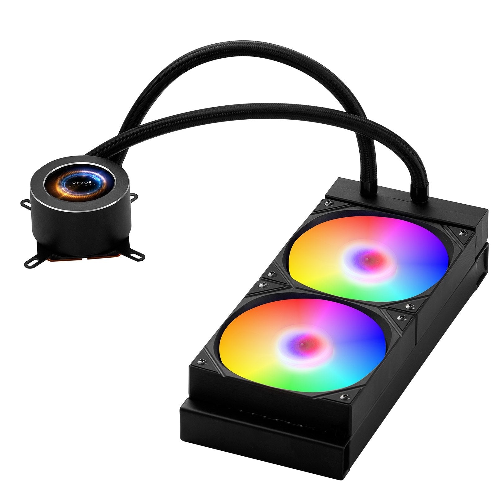 VEVOR CPU Liquid Cooler AIO CPU Water Cooler with ARGB Light & 120 mm PWN Fans