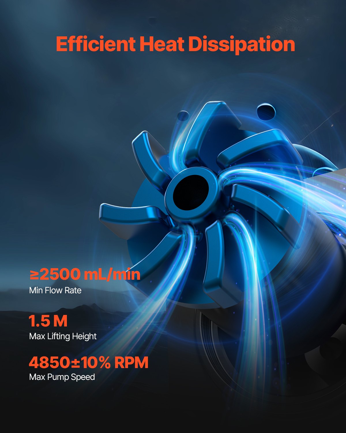 VEVOR CPU Liquid Cooler AIO CPU Water Cooler with 120 mm PWN Fans for Intel AMD