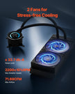 VEVOR CPU Liquid Cooler AIO CPU Water Cooler with 120 mm PWN Fans for Intel AMD