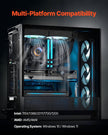 VEVOR CPU Liquid Cooler AIO CPU Water Cooler with ARGB Light & 3 PWN Fans(120mm)