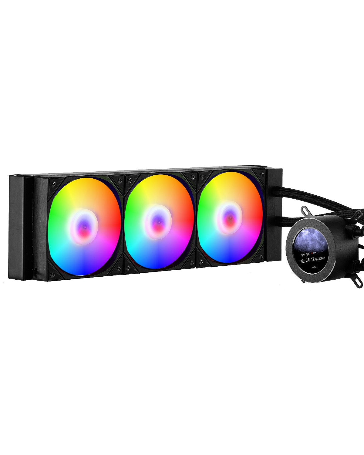 VEVOR CPU Liquid Cooler AIO CPU Water Cooler with ARGB Light & 3 PWN Fans(120mm)