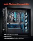 VEVOR CPU Liquid Cooler AIO CPU Water Cooler with 3 PWN Fans(120 mm) Intel AMD