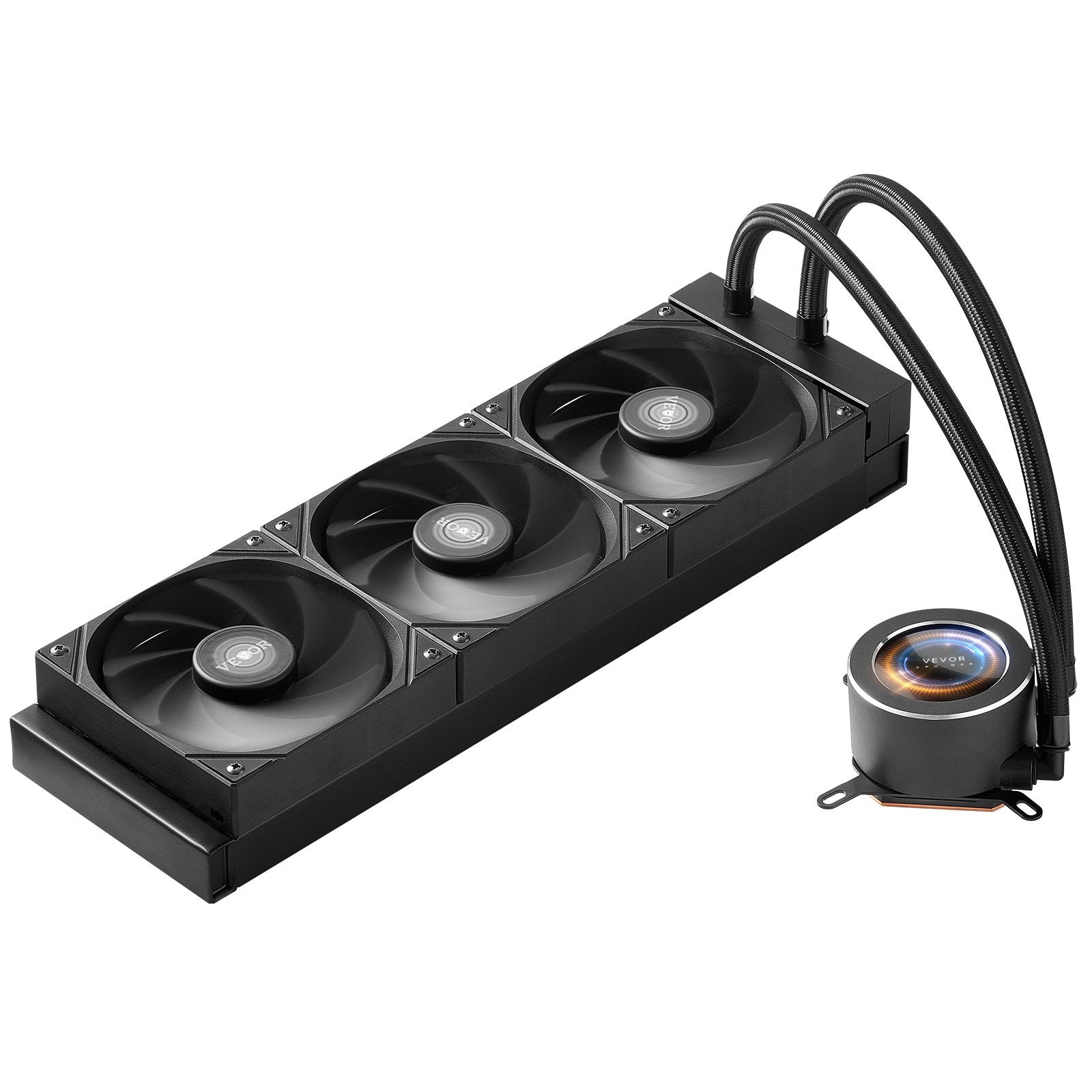 VEVOR CPU Liquid Cooler AIO CPU Water Cooler with 3 PWN Fans(120 mm) Intel AMD