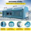 VEVOR Inflatable Spray Booth 27x14FT Mobile Portable Car Workstation Top with Upgraded Oxford Cloth for Car Parking Tent Workstation