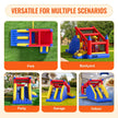 VEVOR Inflatable Bounce House, Outdoor High Quality Playhouse Trampoline, Jumping Bouncer with Blower, Slide, and Storage Bag, Family Backyard Bouncy Castle, for Kid Ages 3–8 Years, 183x102x92 inch