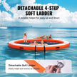 VEVOR Inflatable Floating Dock, 10FT Inflatable Dock Platform with 8FT Trampoline Mesh Pool, Non-Slip Floating Platform Water Mat with Portable Bag & Detachable Ladder for Pool Beach Relaxation