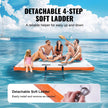 VEVOR Inflatable Floating Dock, 10 x 8FT Inflatable Dock Platform, Non-Slip Water Floating Dock Mat with Portable Carrying Bag & Detachable Ladder, Floating Platform Island Raft for Pool Beach Ocean