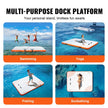 VEVOR Inflatable Floating Dock, 6 x 5FT Inflatable Dock Platform, Non-Slip Water Floating Dock Mat with Portable Carrying Bag & Detachable Ladder, Floating Platform Island Raft for Pool Beach Ocean