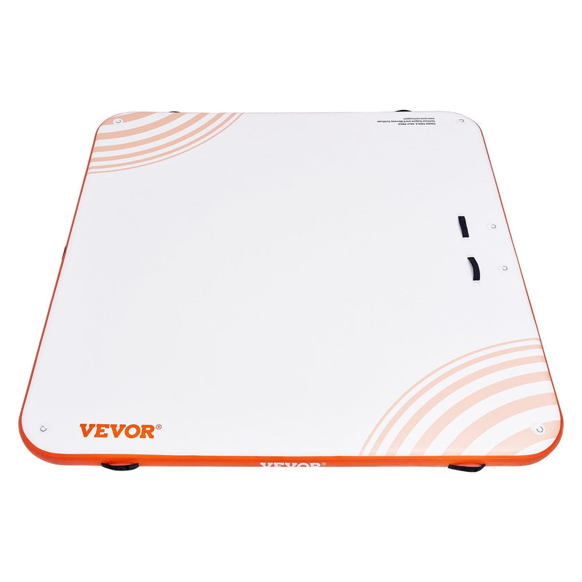 VEVOR Inflatable Floating Dock,7 x 7FT Inflatable Dock Platform, Non-Slip Water Floating Dock Mat with Portable Carrying Bag & Detachable Ladder, Floating Platform Island Raft for Pool Beach Ocean