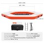 VEVOR Inflatable Floating Dock, ø8.5FT Inflatable Dock Platform with ø5FT Trampoline Mesh Pool, Non-Slip Floating Platform Water Mat with Portable Bag & Detachable Ladder for Pool Beach Relaxation