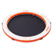 VEVOR Inflatable Floating Dock, ø8FT Inflatable Dock Platform with ø5FT Trampoline Mesh Pool, Non-Slip Floating Platform Water Mat with Portable Bag & Detachable Ladder for Pool Beach Relaxation