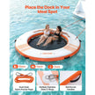 8ft Inflatable Floating Dock Platform – Non-Slip Water Air Mat with Ladder & Carry Bag