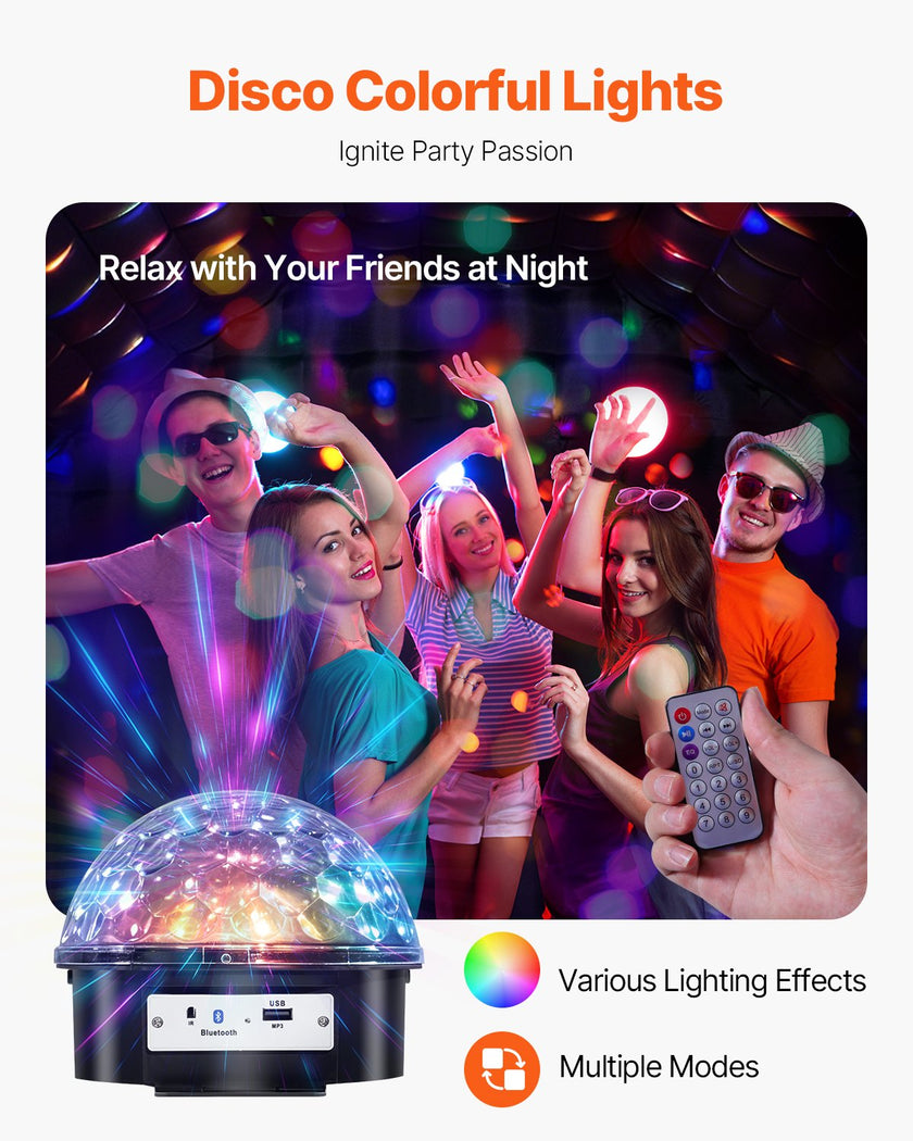 VEVOR Inflatable Nightclub 19.7 x 16.4 x 12 Ft Blow up Party Tent with Lights