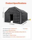 VEVOR Inflatable Nightclub 19.7 x 16.4 x 12 Ft Blow up Party Tent with Lights