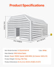 VEVOR Inflatable Nightclub 26.2 x 19.7 x 13.1 Ft Blow up Party Tent White