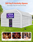 VEVOR Inflatable Nightclub 29.5 x 19.7 x 13.1 Ft Blow up Party Tent White