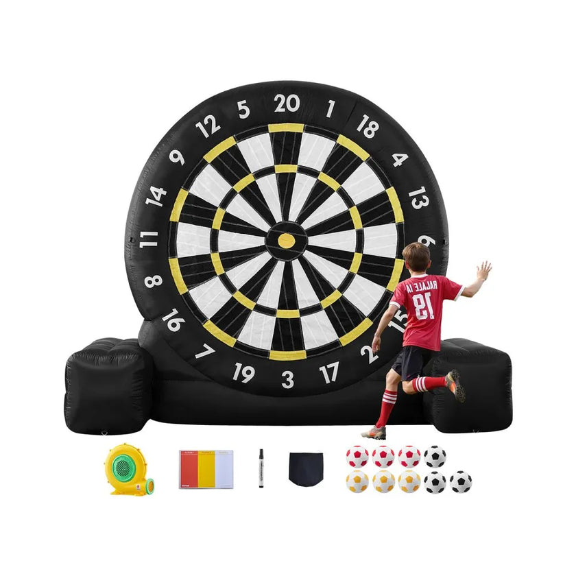 VEVOR Inflatable Soccer Dart Board over 10 ft High with 9 Kick Balls & Air Pump