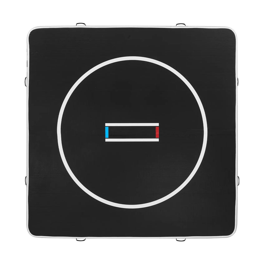 VEVOR 10x10 ft Wrestling Mat Inflatable, Martial Arts Thick Mat for Home Gym Exercise, PVC Foldable Training Mats with Circles and 600W Air Pump, for Gymnastics, Tatami, Jiu Jitsu BJJ MMA Judo, Black