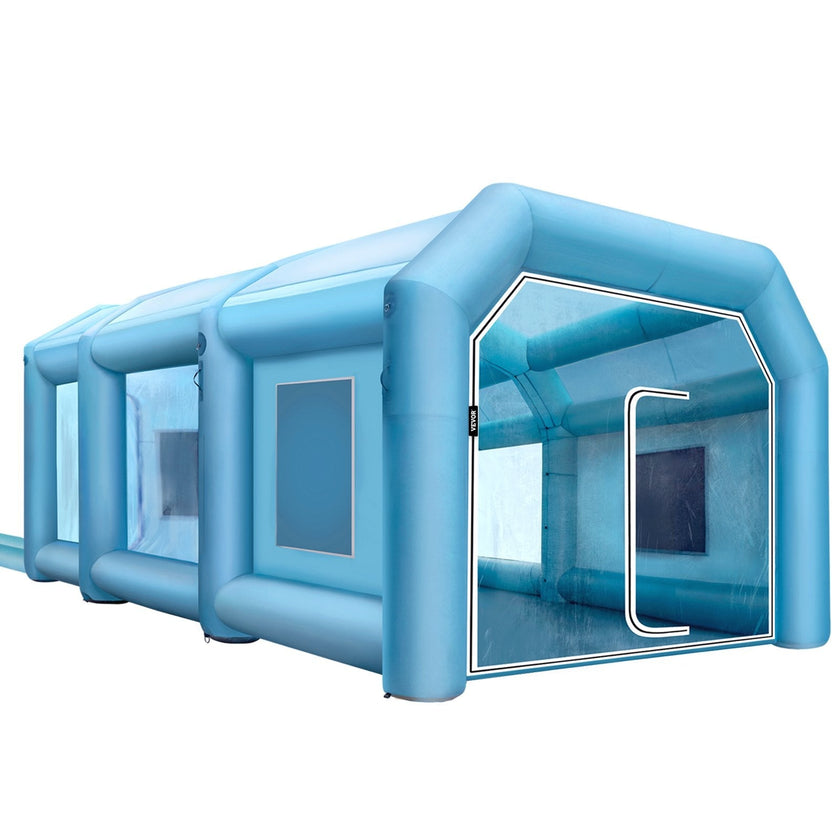 VEVOR Inflatable Spray Booth Car Paint Tent 29.5x19.7x13FT with Filter 2 Blowers