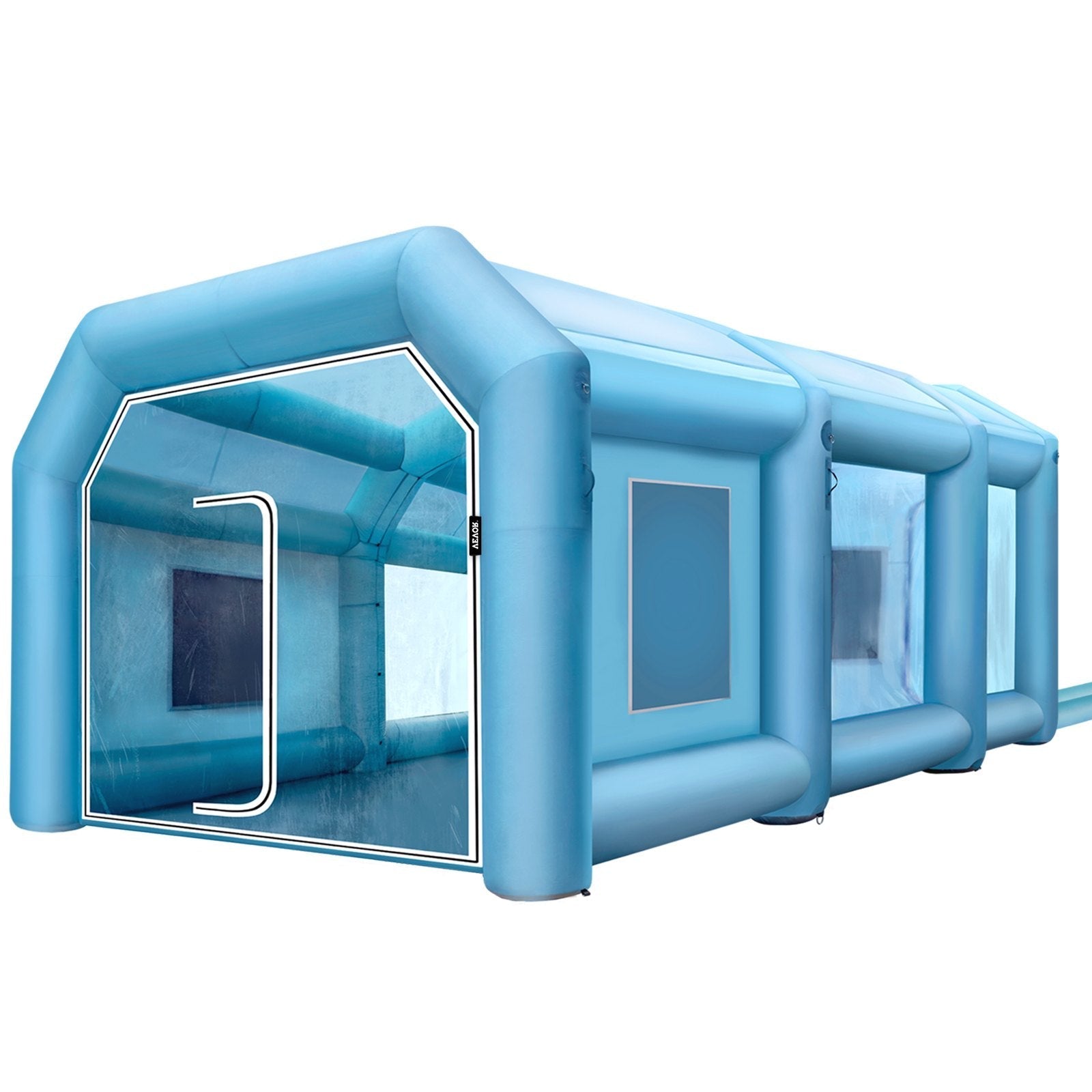 VEVOR Inflatable Spray Booth Car Paint Tent 29.5x19.7x13FT with Filter 2 Blowers