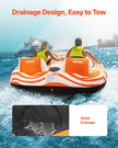 VEVOR Towable Tubes for Boating 2-Person Inflatable Boat Towable with 2 Cockpits