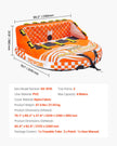 VEVOR Towable Tube for Boating 1-4 Riders Inflatable Boat Tubes and Towables