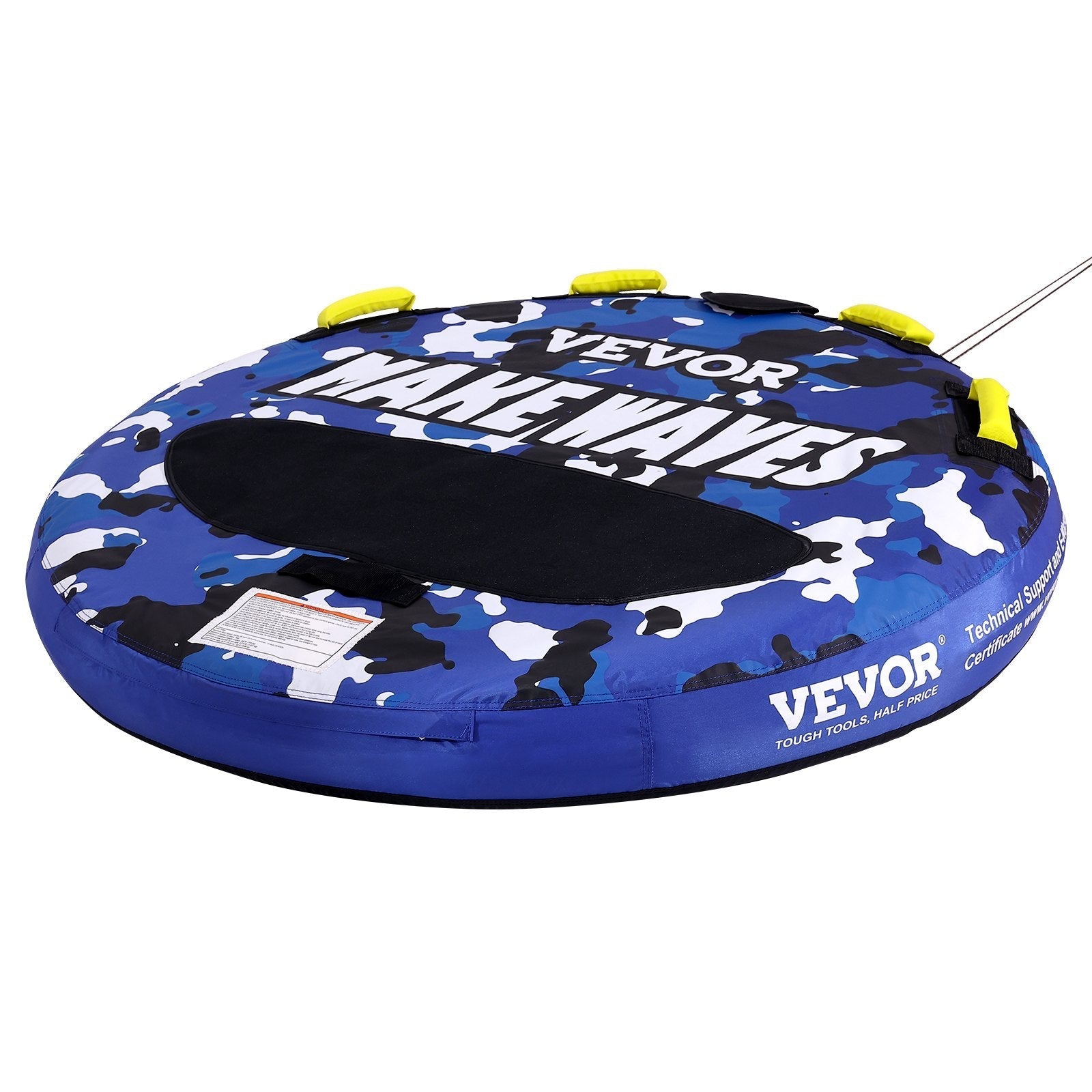 VEVOR Towable Tube for Boating, 1-2 Riders Inflatable Boat Tubes and Towables, 340 lbs, 51.8