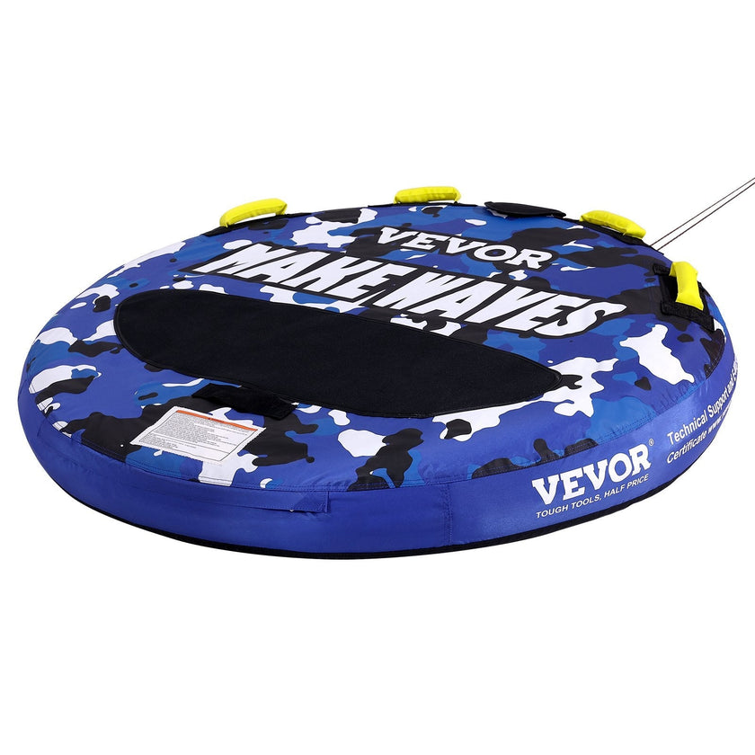 VEVOR Towable Tube for Boating, 1-2 Riders Inflatable Boat Tubes and Towables, 340 lbs, 51.8
