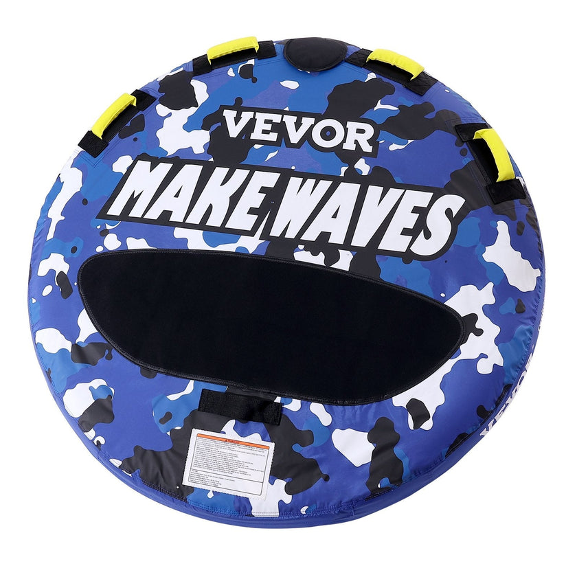 VEVOR Towable Tube for Boating, 1-2 Riders Inflatable Boat Tubes and Towables, 340 lbs, 51.8