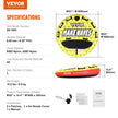 VEVOR Towable Tube for Boating, 1-3 Riders Inflatable Boat Tubes and Towables, 510 lbs, 63