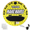 VEVOR Towable Tube for Boating, 1-3 Riders Inflatable Boat Tubes and Towables, 510 lbs, 63