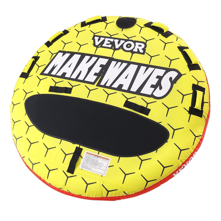 VEVOR Towable Tube for Boating, 1-3 Riders Inflatable Boat Tubes and Towables, 510 lbs, 63
