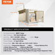 VEVOR Through The Wall Drop Box, Heavy Duty Steel Through the Wall Mailbox with 2.8-7.9