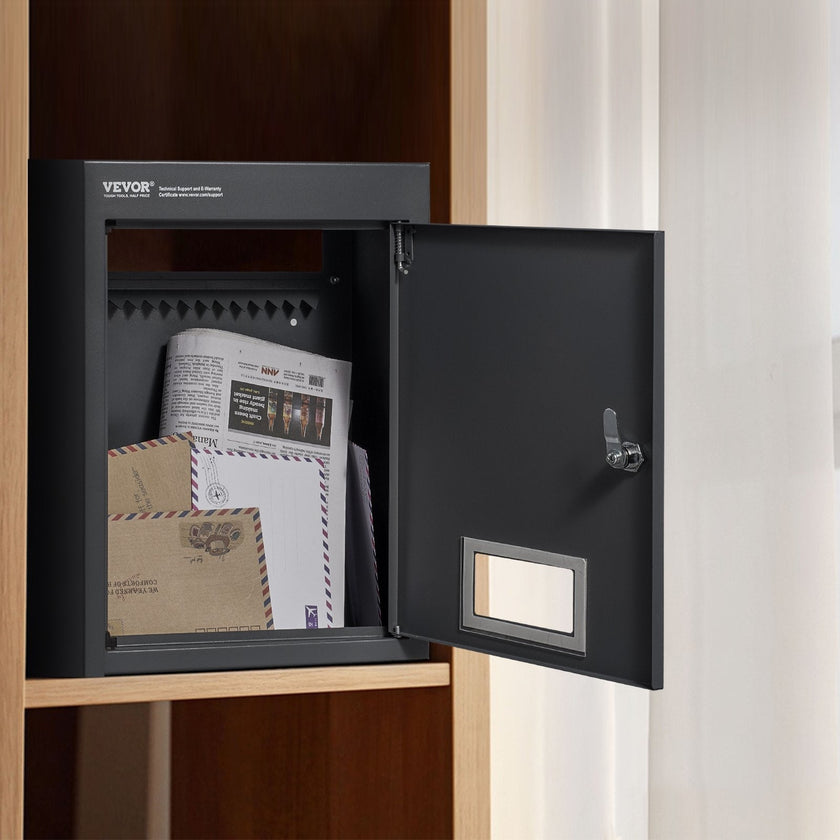 VEVOR Through The Wall Drop Box, Heavy Duty Steel Through the Wall Mailbox with 2.8-7.9