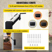 Vevor Through-the-wall Mailbox Letter Drop Box Adjustable Chute Rainproof Black