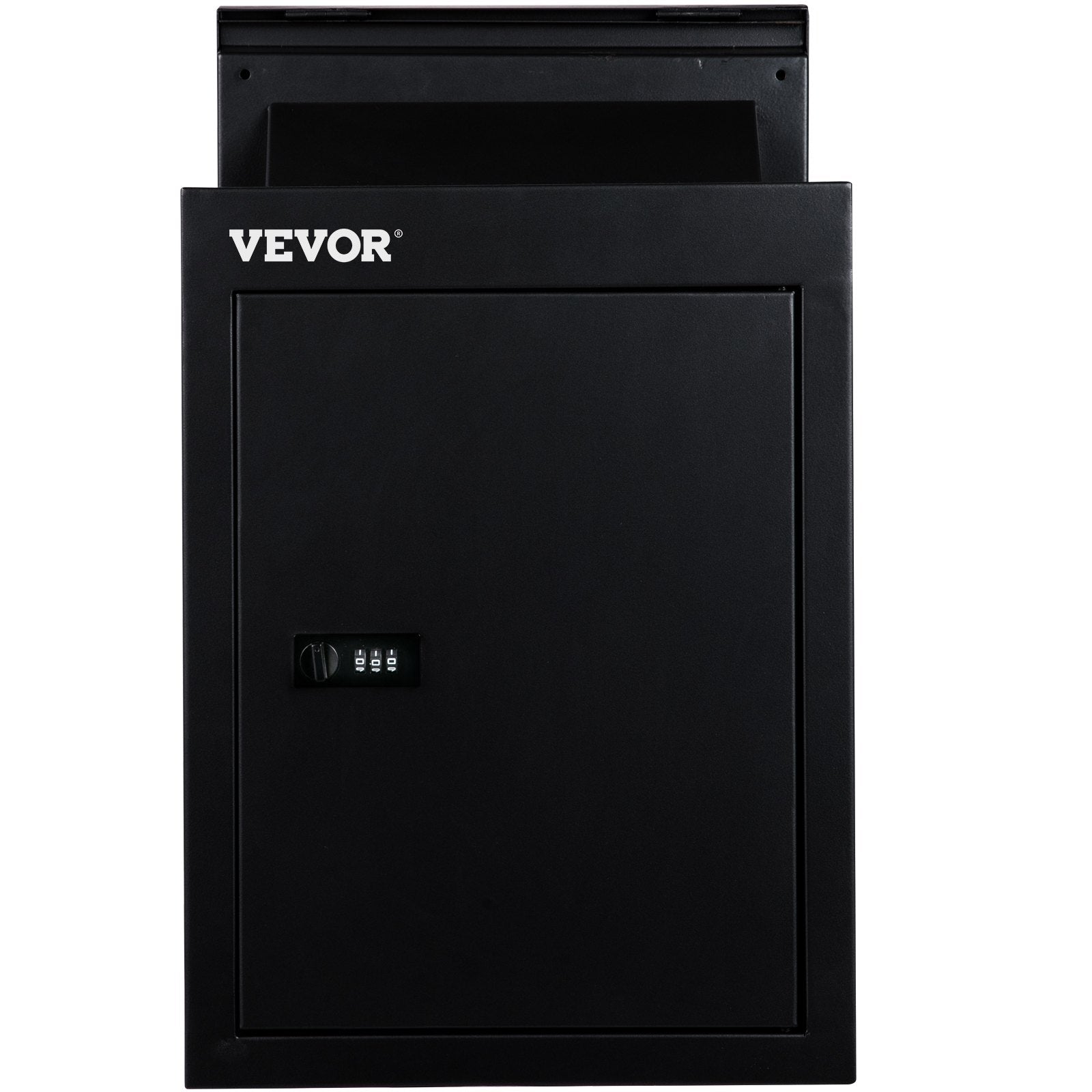 Vevor Through-the-wall Mailbox Letter Drop Box Adjustable Chute Rainproof Black