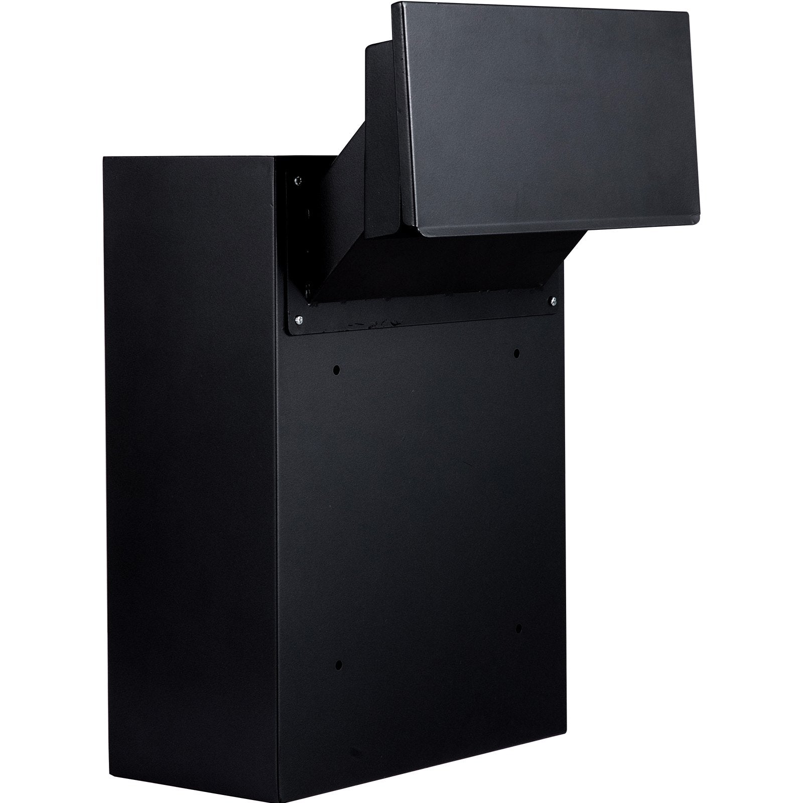 Vevor Through-the-wall Mailbox Letter Drop Box Adjustable Chute Rainproof Black